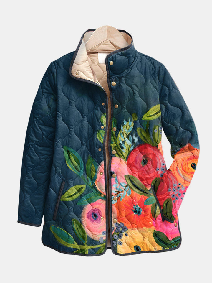 Jasmin | Floral Print Quilted Jacket