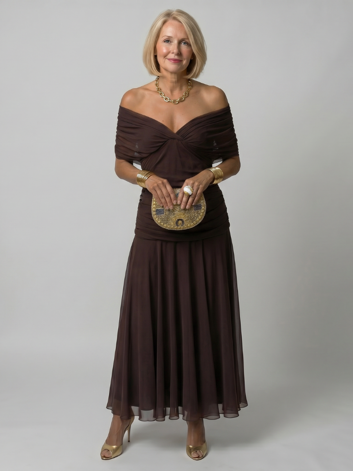 Calen | Off Shoulder Flow Maxi Dress