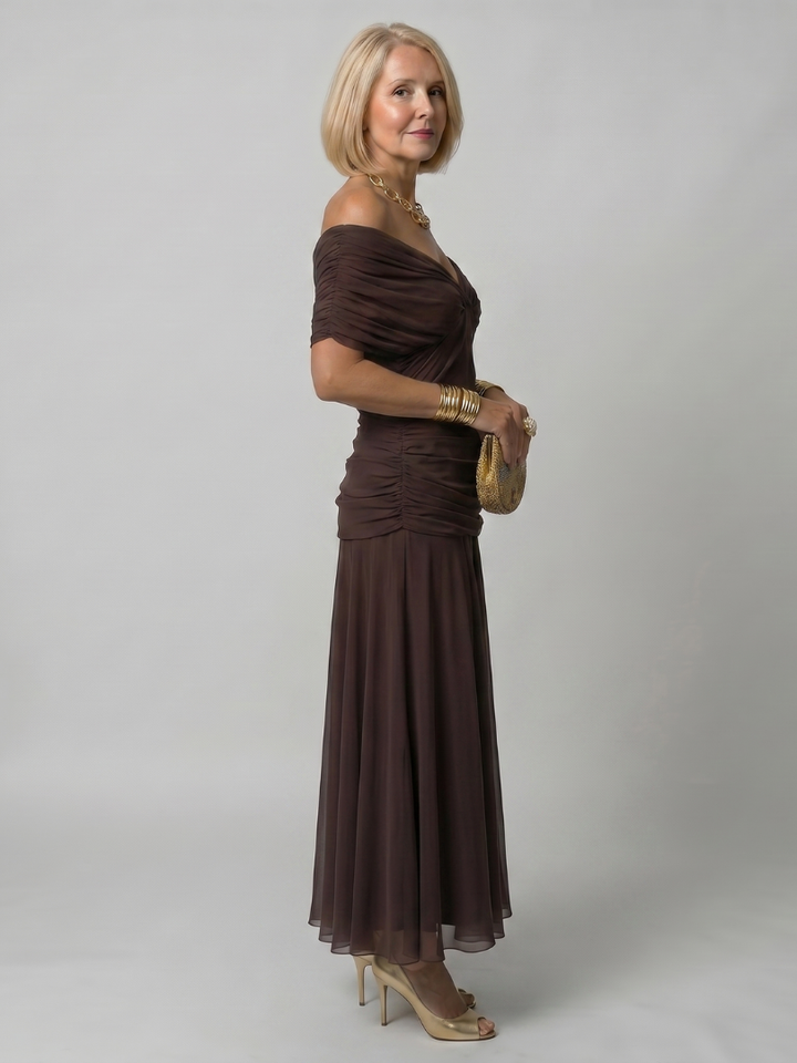 Calen | Off Shoulder Flow Maxi Dress