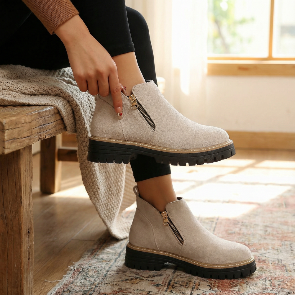 Carol | Side Zip Ankle Boots