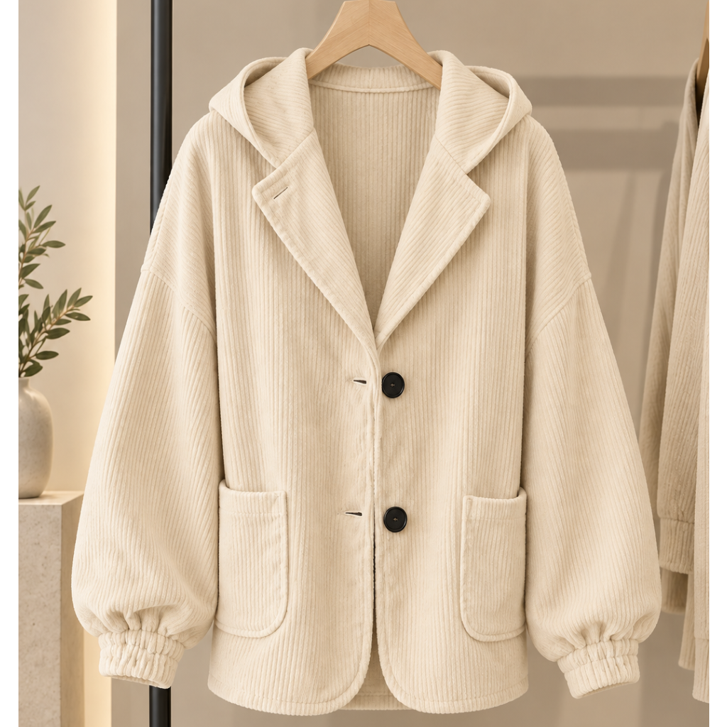 Terri | Hooded Corduroy Jacket