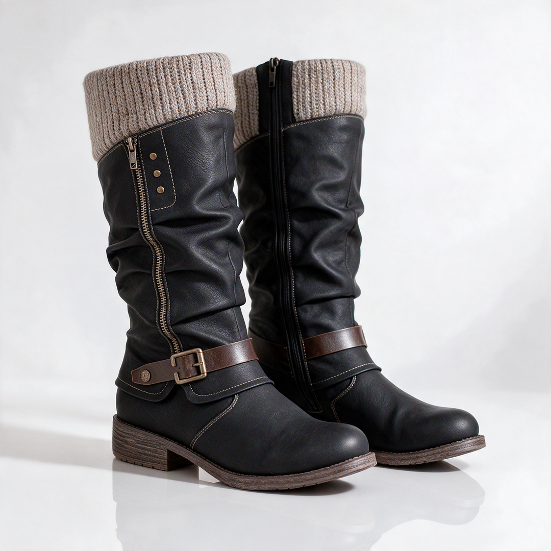 Rhonda | Women’s Knit Cuff Mid-Calf Boots