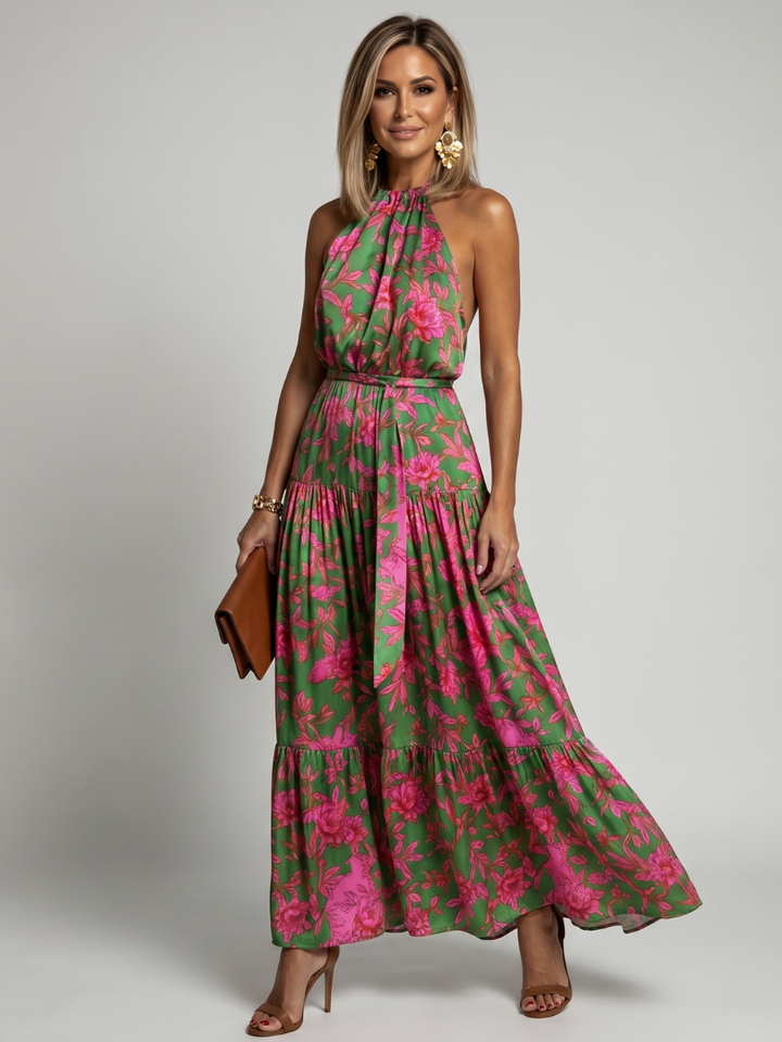 Rowen | Draped Halter Maxi Dress