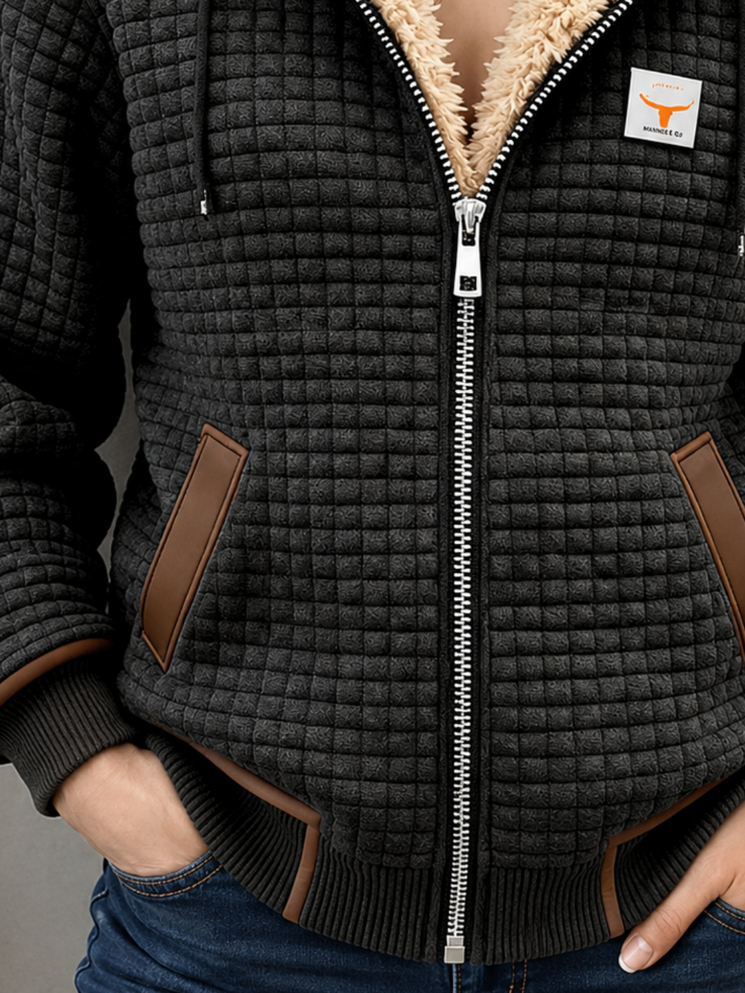 Edith | Women's Sherpa-Lined Quilted Jacket Full-Zip Hooded Fleece