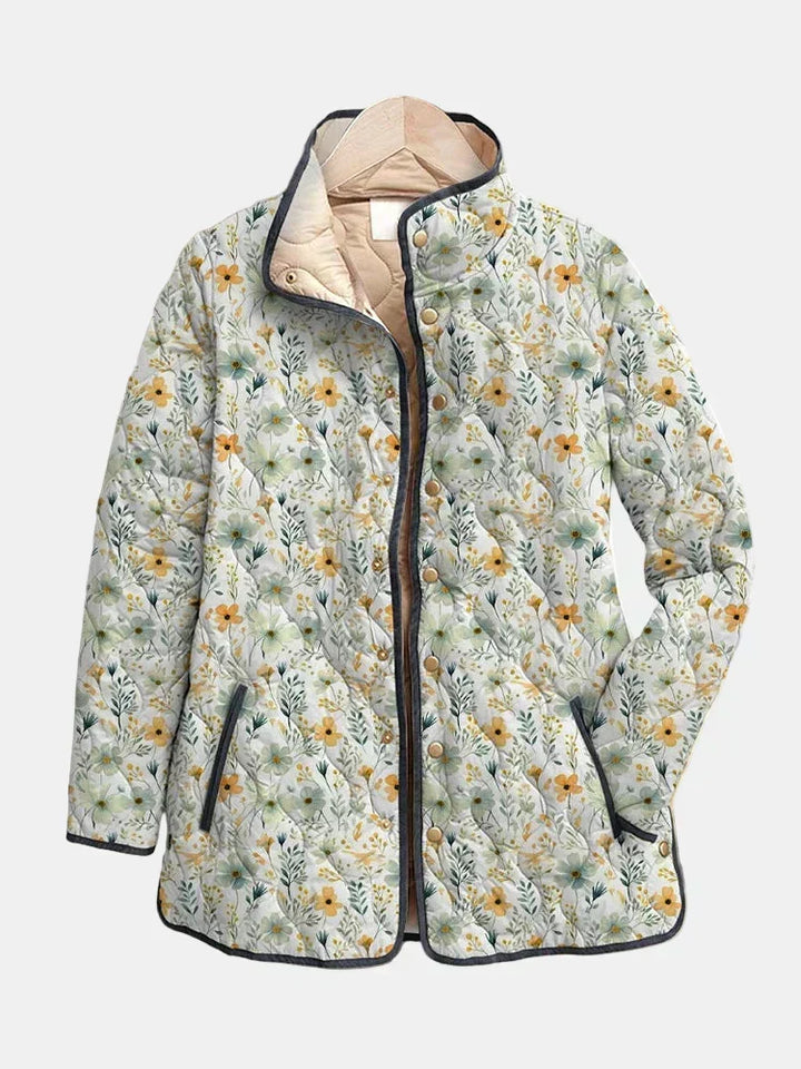 Destiny | Floral Print Quilted Jacket