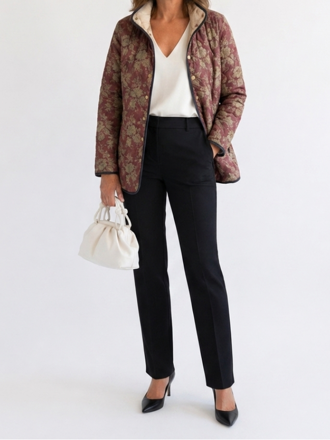 Alexis | Retro Floral Print Jacket