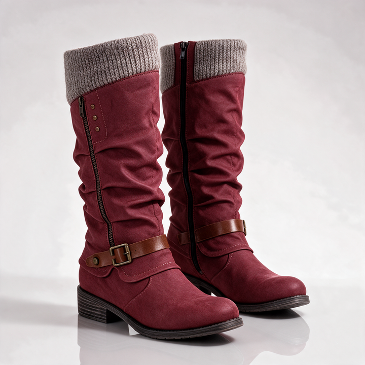 Rhonda | Women’s Knit Cuff Mid-Calf Boots