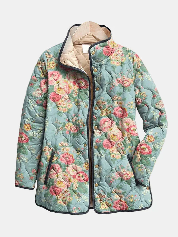 Brianna | Quilted Floral Print Jacket