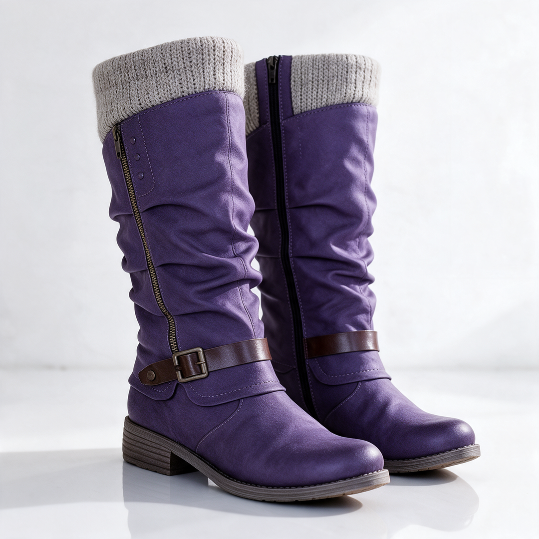 Rhonda | Women’s Knit Cuff Mid-Calf Boots