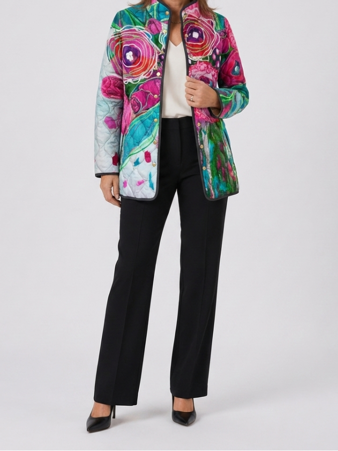 Kaitlyn | Elegant Floral Print Jacket