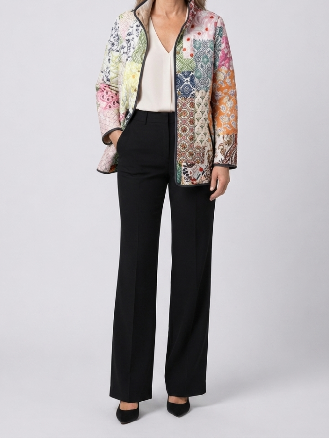 Gabriella | Floral Print Quilted Jacket