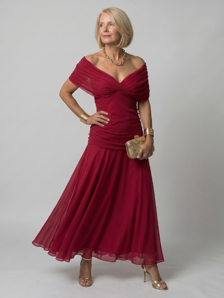 Calen | Off Shoulder Flow Maxi Dress