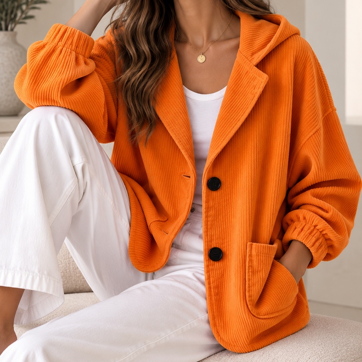 Terri | Hooded Corduroy Jacket