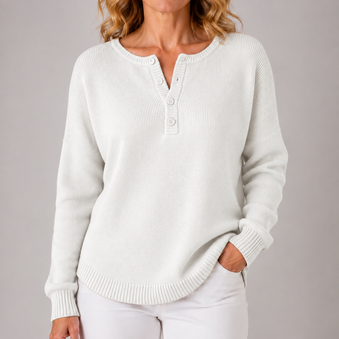 Monica | Classic Button Knit Sweater