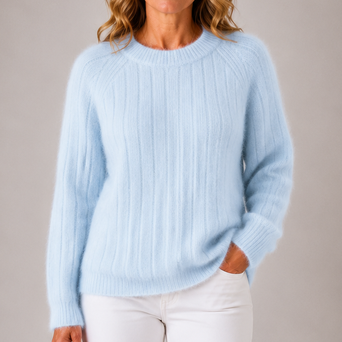 Mila | Solid Colour Fluffy Sweater