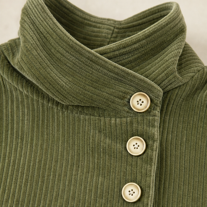 Tina | Asymmetric Corduroy Top