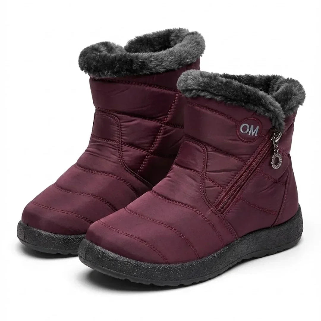 Evelyn | Women’s Quilted Fleece-Lined Zip Ankle Boots