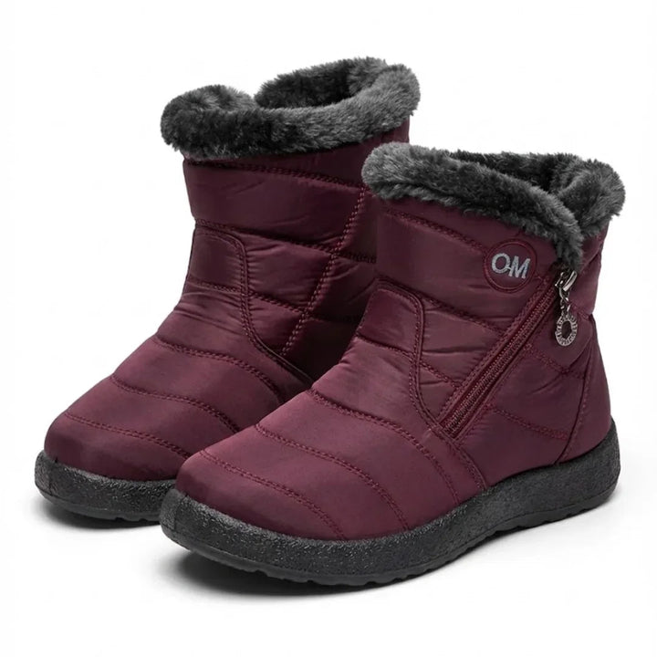 Evelyn | Women’s Quilted Fleece-Lined Zip Ankle Boots