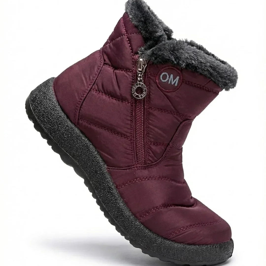Evelyn | Women’s Quilted Fleece-Lined Zip Ankle Boots