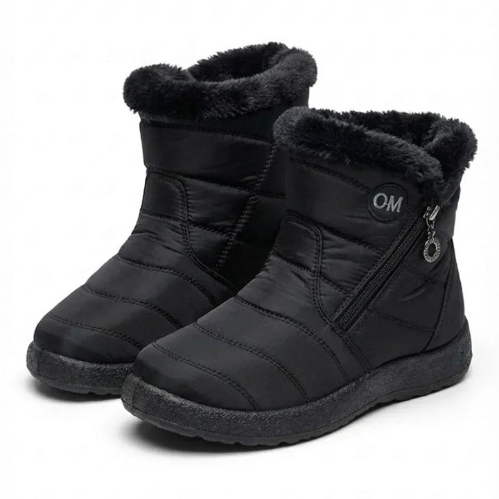 Evelyn | Women’s Quilted Fleece-Lined Zip Ankle Boots