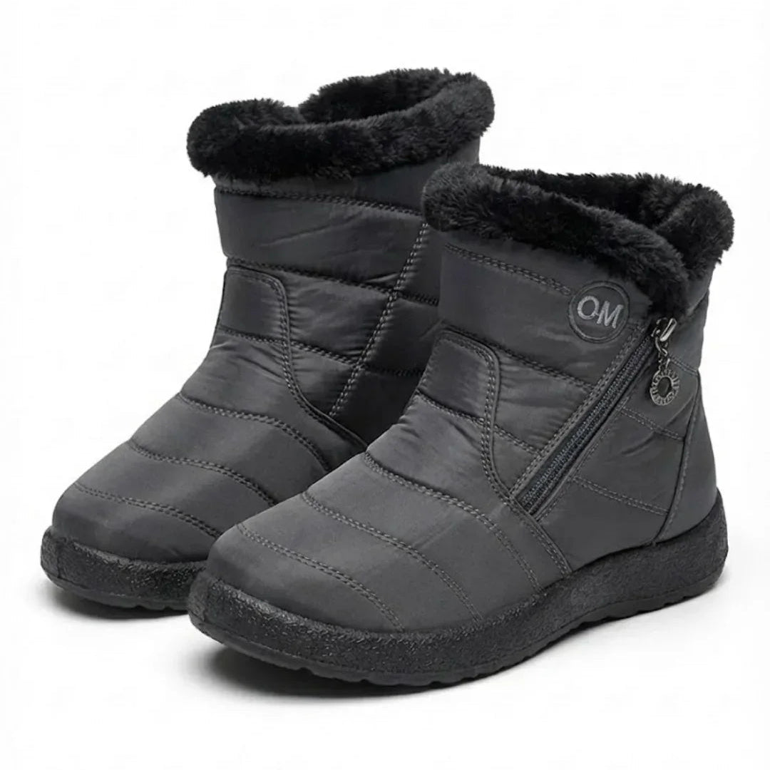 Evelyn | Women’s Quilted Fleece-Lined Zip Ankle Boots