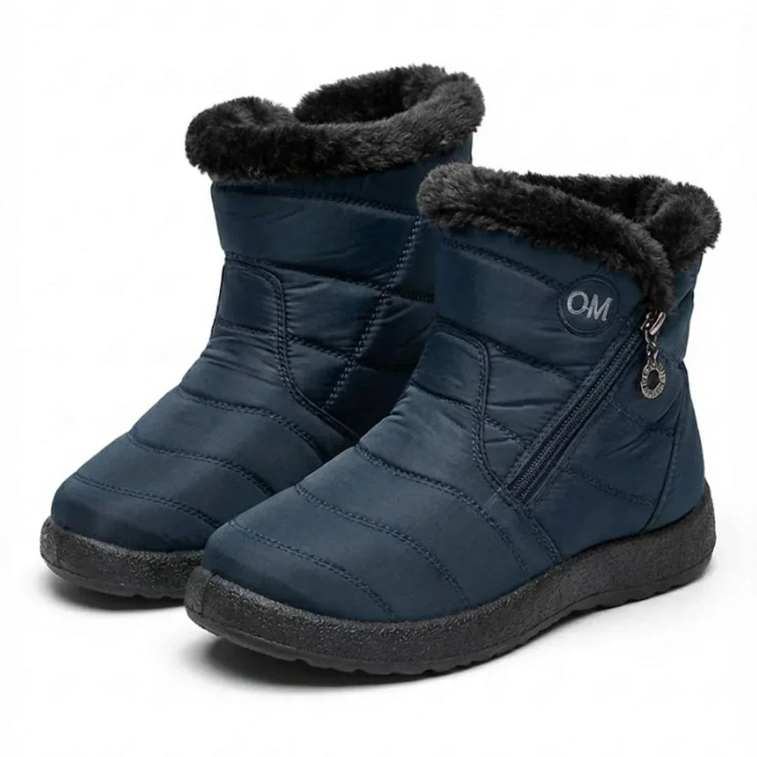 Evelyn | Women’s Quilted Fleece-Lined Zip Ankle Boots