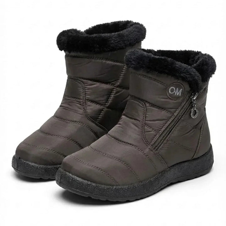 Evelyn | Women’s Quilted Fleece-Lined Zip Ankle Boots