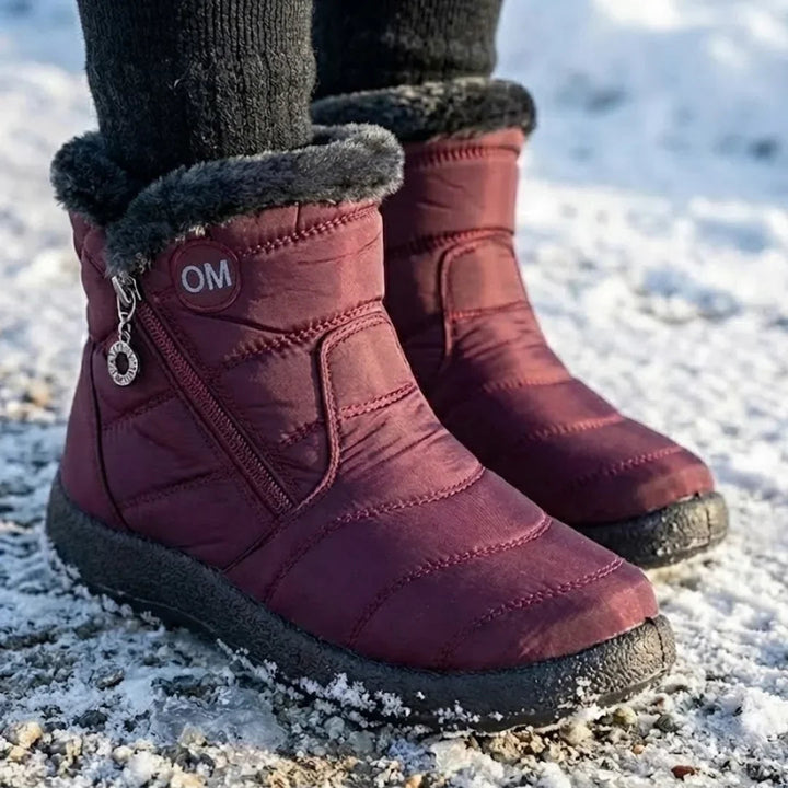 Evelyn | Women’s Quilted Fleece-Lined Zip Ankle Boots