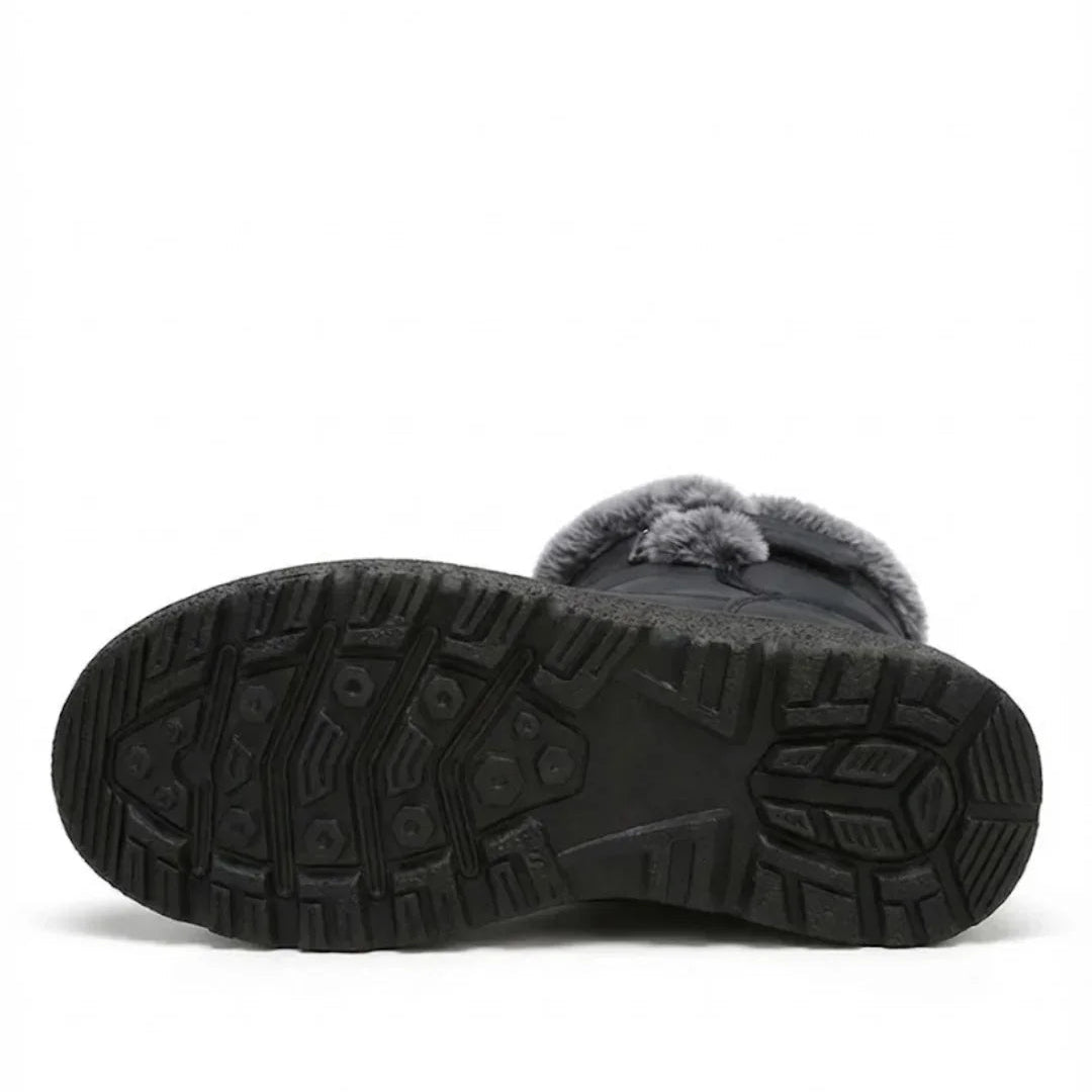 Gail | Women’s Faux Fur Trim Buckle Winter Boots
