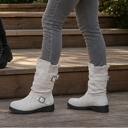 Nancy | Buckle Mid-Calf Boots