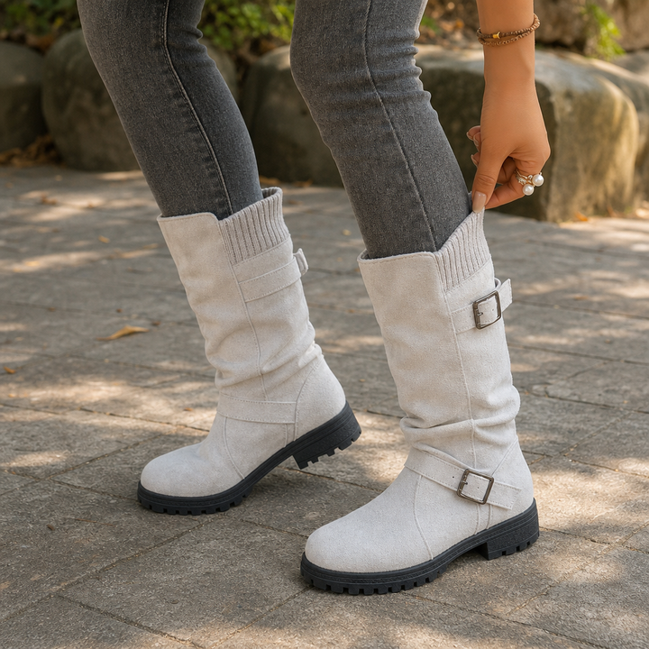 Nancy | Buckle Mid-Calf Boots