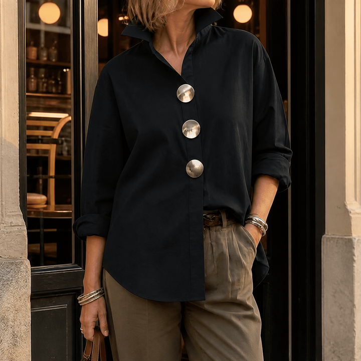 Peggy | Statement Button Blouse