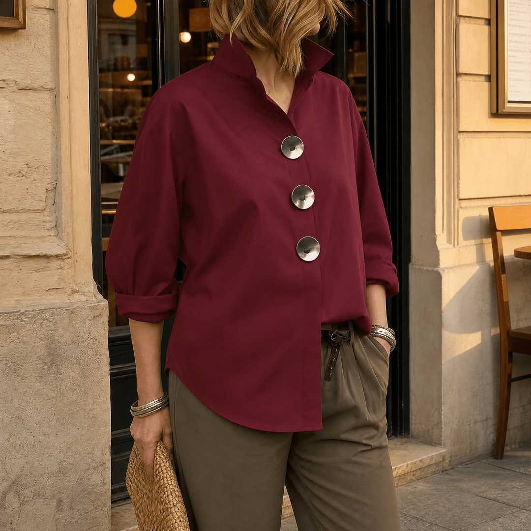 Peggy | Statement Button Blouse