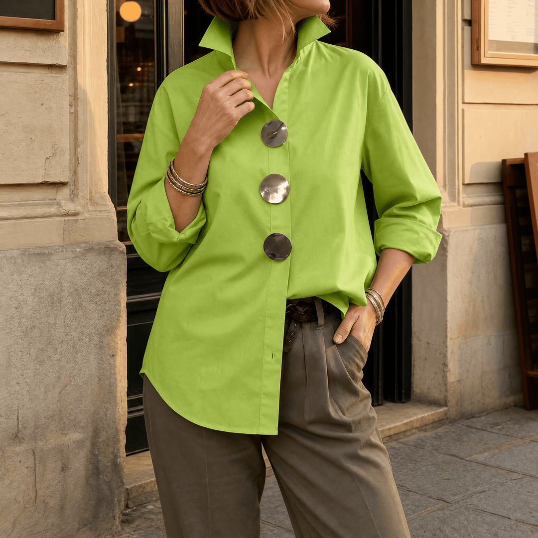 Peggy | Statement Button Blouse