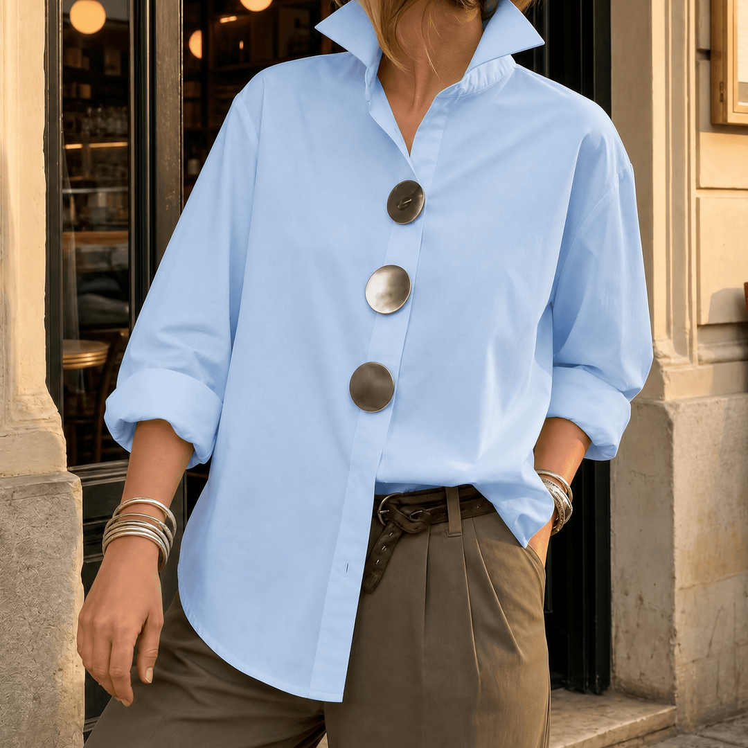 Peggy | Statement Button Blouse