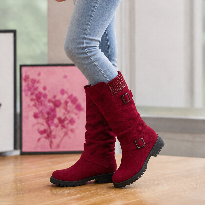Nancy | Buckle Mid-Calf Boots
